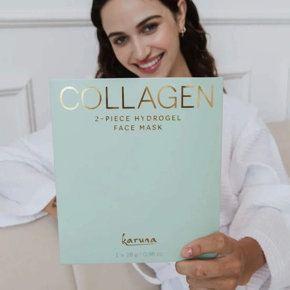 Karuna Skin Collagen Hydrogel two (2) Face Masks calms, boosts hydration +more